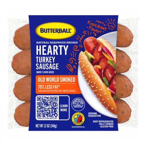 Butterball Hearty Link Turkey Sausage, Old World Smoked Perspective: front