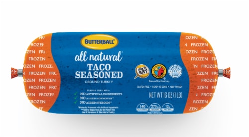 Butterball® All Natural Taco Seasoned Ground Turkey Perspective: front