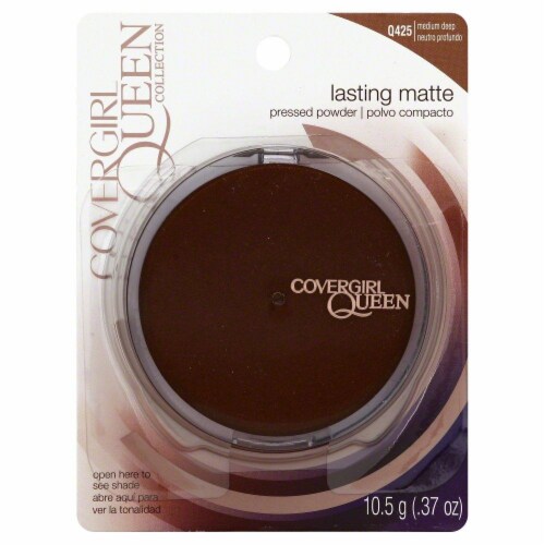CoverGirl Queen Collection Lasting Medium Deep Matte Powder Perspective: front