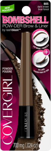 CoverGirl Bombshell Pow-der Brow + Liner 805 Dark Brown Perspective: front