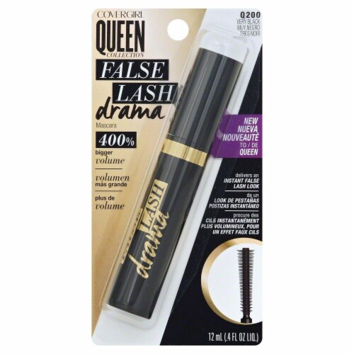 CoverGirl Queen Collection False Lash Drama Very Black Mascara Perspective: front