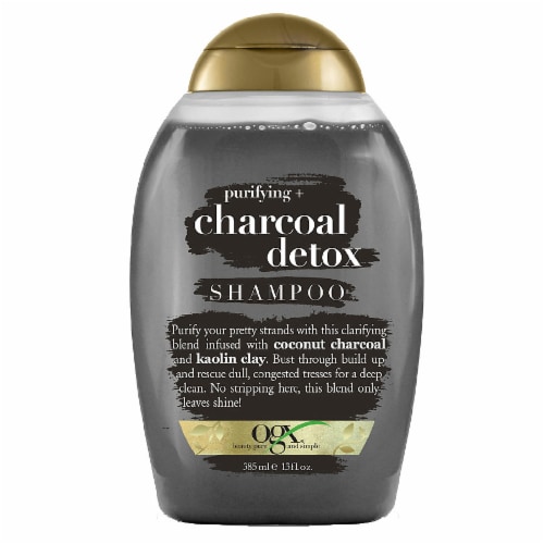 OGX Purifying + Charcoal Detox Shampoo Perspective: front