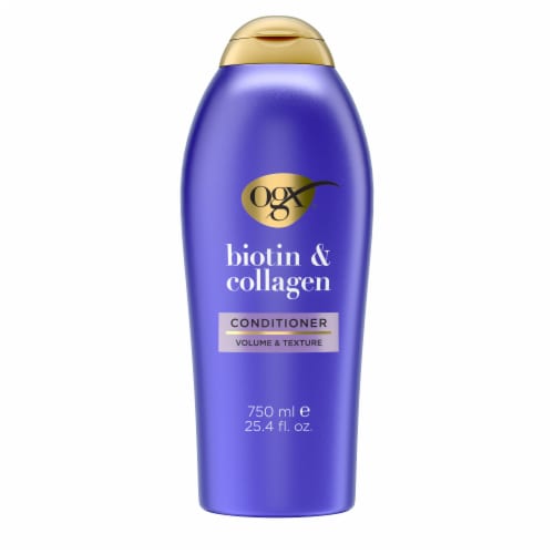 OGX Thick & Full + Biotin & Collagen Volumizing Conditioner, Nutrient-Infused Perspective: front