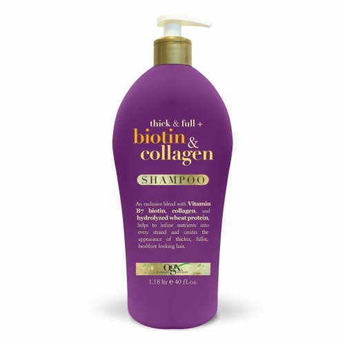 OGX Thick & Full + Biotin & Collagen Shampoo (40 Fluid Ounce) Perspective: front