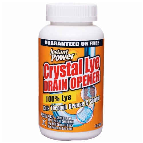 Instant Power Crystal Lye Drain Opener Perspective: front