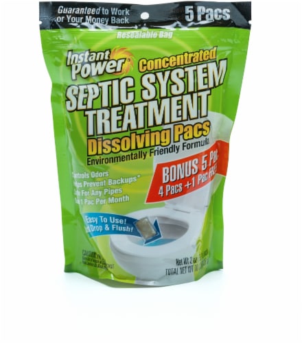 Instant Power Septic System Treatment Dissolving Pacs Perspective: front