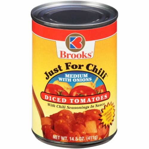 Brooks Just for Chili Medium Diced Tomatoes Perspective: front