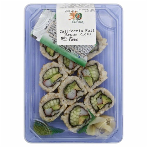 Oishisa California Roll with Brown Rice Perspective: front