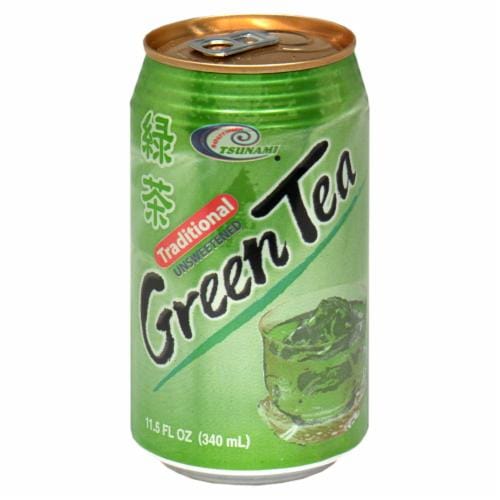 Tsunami Canned Green Tea Perspective: front