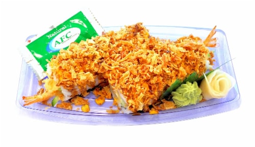 Crunchy & Spicy Shrimp Tempura Sushi Rolls Perspective: front