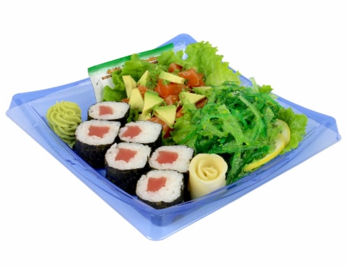 Advanced Fresh Concepts Salmon Poke Sushi Combo Box Perspective: front