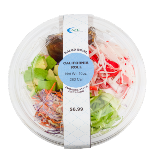 California Roll Salad Bowl Perspective: front