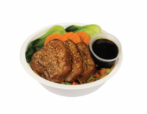 Pork Char Siu Bowl With Yakisoba Perspective: front