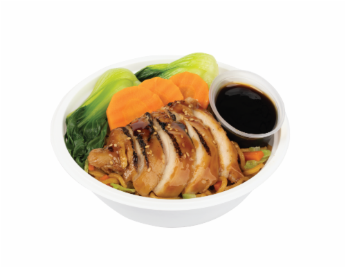 Teriyaki Chicken Bowl With Yakisoba Perspective: front