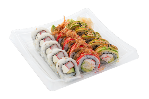 Lent Combo Sushi Platter 15 Pieces Perspective: front