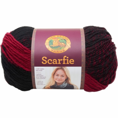 Lion Brand Scarfie Yarn - Cranberry / Black, 1 ct - Pick 'n Save