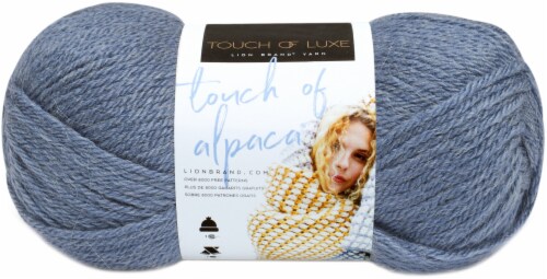 Lion Brand Touch Of Alpaca Yarn-Dusty Blue Perspective: front