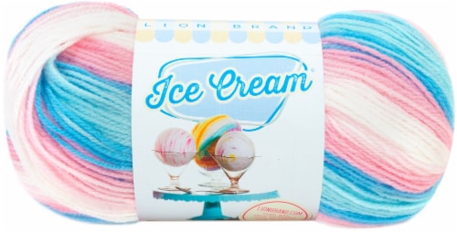 Lion Brand Ice Cream Yarn-Cake Batter Perspective: front