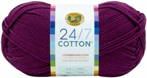Lion Brand 24/7 Cotton Yarn-Beets Perspective: front