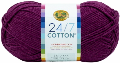 Lion Brand Yarn Orchid, 24/7 Cotton Yarn, Mercerized Cotton Yarn