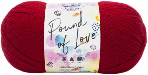 Lion Brand Pound Of Love Yarn-Cherry Perspective: front