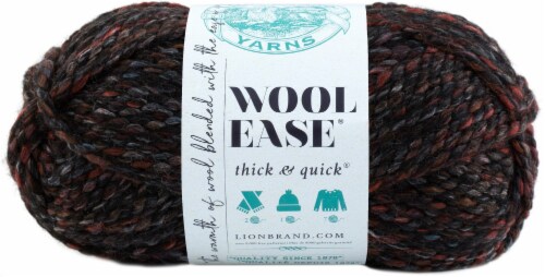 Lion Brand® Blackstone Wool-Ease® Thick and Quick® Yarn- Black Perspective: front