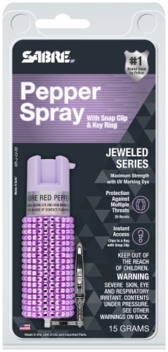 Sabre Jeweled Design Pepper Spray - Lavender, 1 ct - Kroger