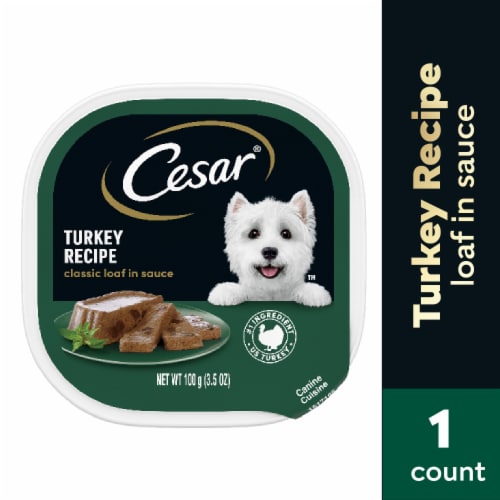 Cesar Classic Loaf in Sauce Turkey Recipe Adult Soft Wet Dog Food