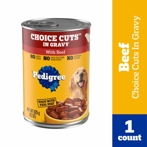 Pedigree Choice Cuts In Gravy Adult Canned Soft Wet Dog Food Beef Perspective: front