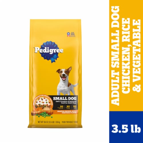 Pedigree Small Dog Adult Dry Dog Food Chicken Rice and Vegetable Flavor Perspective: front