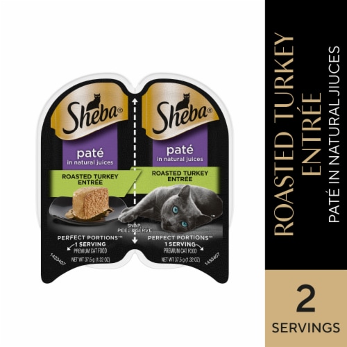 Sheba Perfect Portions Adult Wet Cat Food Pate Roasted Turkey Perspective: front