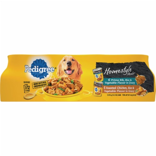 Pedigree 13.2oz Hmstl Rb&chk Food 798758 Perspective: front