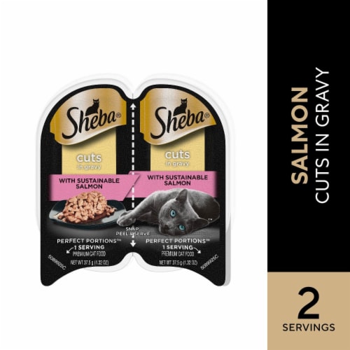 Sheba Perfect Portions Cuts in Gravy Gourmet Salmon Adult Wet Cat Food Perspective: front
