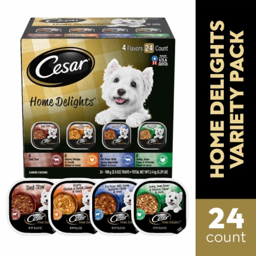 Cesar Home Delights Beef Stew Chicken Noodle Pot Roast Turkey