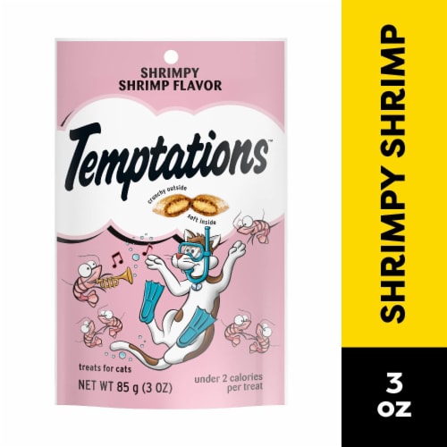 Temptations Classic Shrimpy Shrimp Flavor Crunchy and Soft Adult Cat Treats