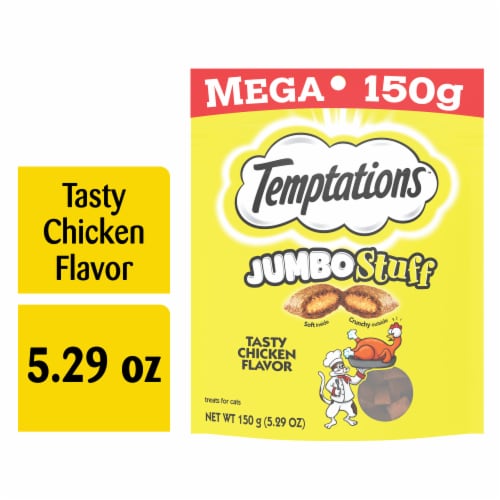 Temptations™ Jumbo Stuff Tasty Chicken Flavor Cat Treats Pouch Perspective: front