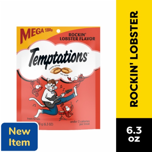 Temptations Classic Crunchy and Soft Adult Cat Treats Rockin' Lobster Perspective: front