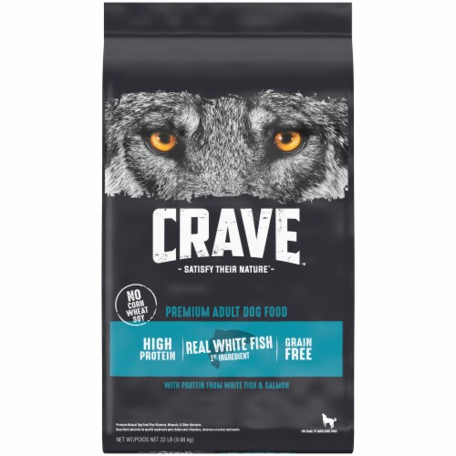 Crave Grain Free White Fish Salmon Dry Dog Food Perspective: front