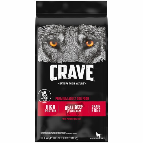Crave Grain Free Beef Dry Dog Food Perspective: front