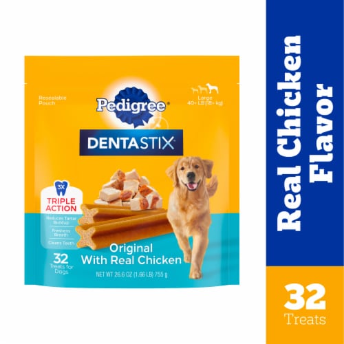 Pedigree Dentastix Treats for Dogs, Original with Real Chicken, Toy/Small, Value Pack - 108 treats, 26.1 oz