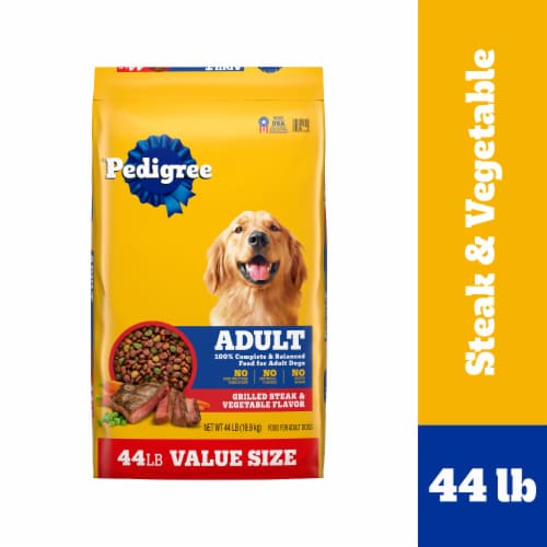 Pedigree Complete Nutrition Adult Dry Dog Food, Grilled Steak & Vegetable Flavor Perspective: front