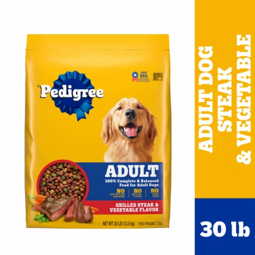 Pedigree Complete Nutrition Adult Dry Dog Food Grilled Steak & Vegetable Flavor Perspective: front