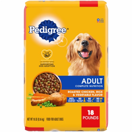 PEDIGREE Complete Nutrition Roasted Chicken Rice & Vegetable Flavor Adult Dry Dog Food Perspective: front