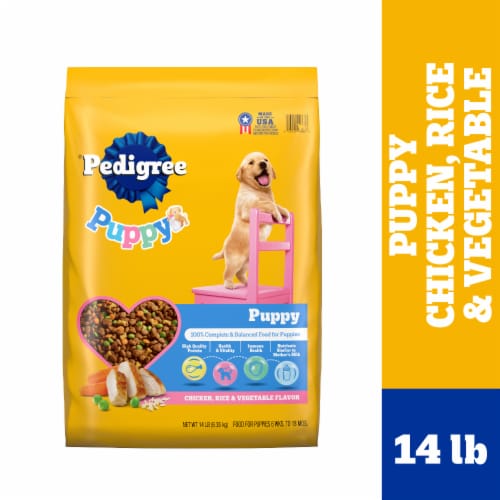 Pedigree Puppy Growth & Protection Chicken & Vegetable Dry Dog Food Perspective: front
