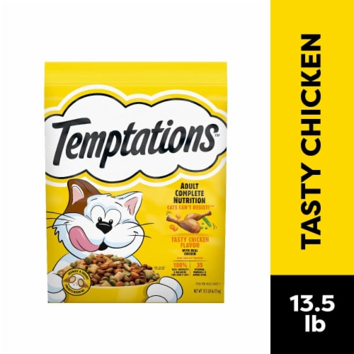 Temptations Complete Nutrition Tasty Chicken Flavor Adult Dry Cat Food Perspective: front