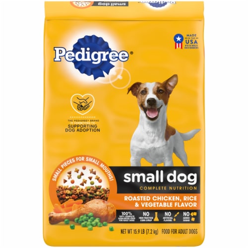 Pedigree® Small Dog Complete Nutrition Roasted Chicken Rice & Vegetable Flavor Adult Dry Dog Food Perspective: front