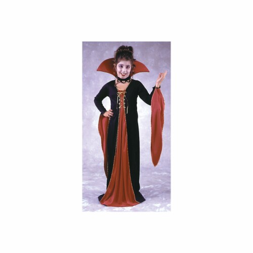 Costumes For All Occasions Victorian Vampiress Chld Sm Costume Perspective: front