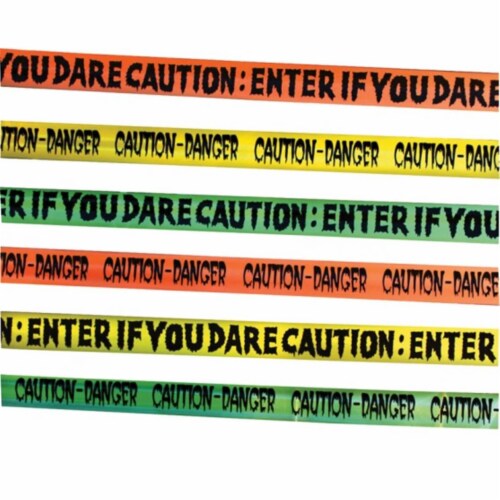 Fun World 9340ACE 50 ft. Halloween Caution Tape - pack of 24 Perspective: front