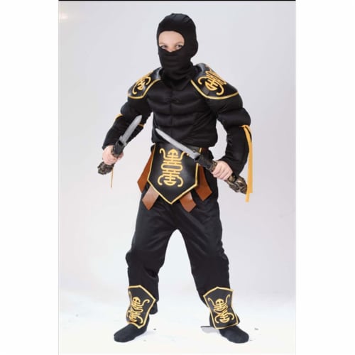 Costumes For All Occasions FW8700LG Ninja Warrior Muscle 12 To 14 Perspective: front