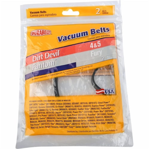 Arm & Hammer 67045Q Durabelt Dirt Devil 4 & 5 Fantom Fury Vacuum Belt - Pack of 2 Perspective: front